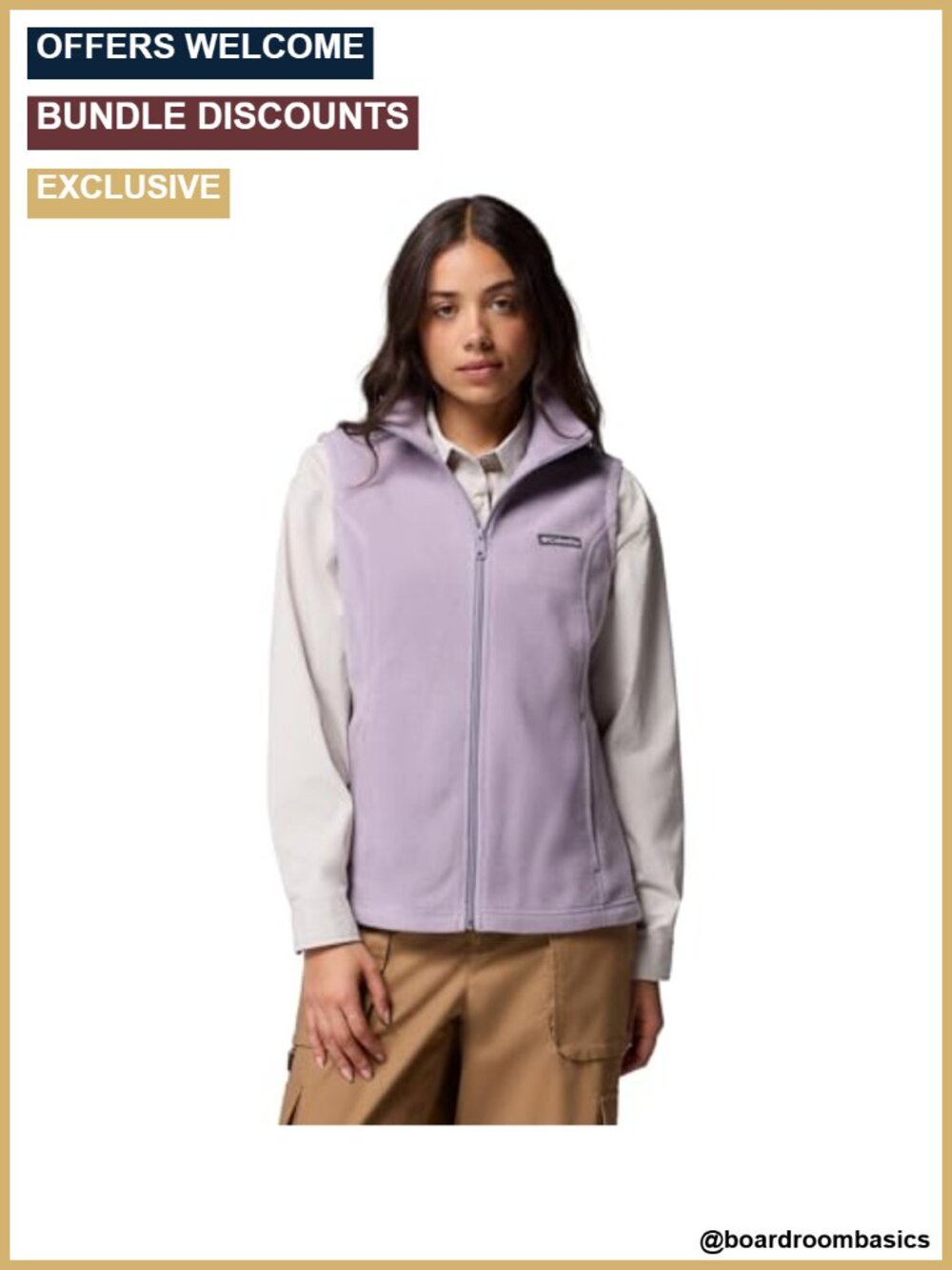 Columbia Benton Springs Fleece Vest Sleeveless Lightweight Layer